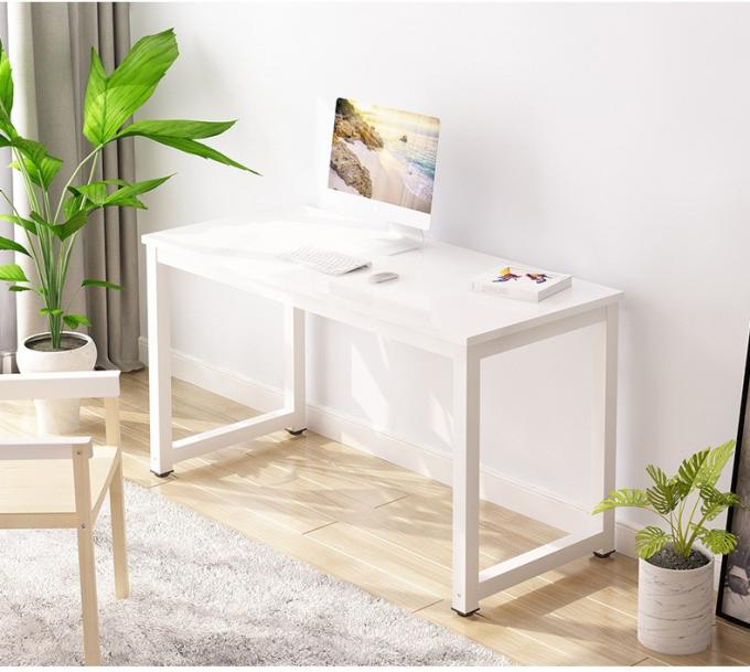 Modern Home Furniture Wooden Office Table Desk With Black Metal Frame Computer Table 1