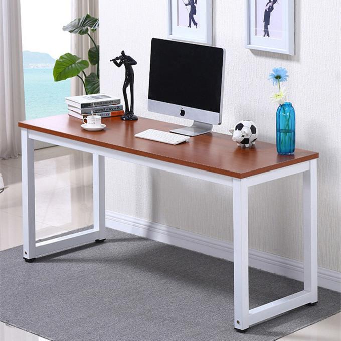Modern Home Furniture Wooden Office Table Desk With Black Metal Frame Computer Table 2